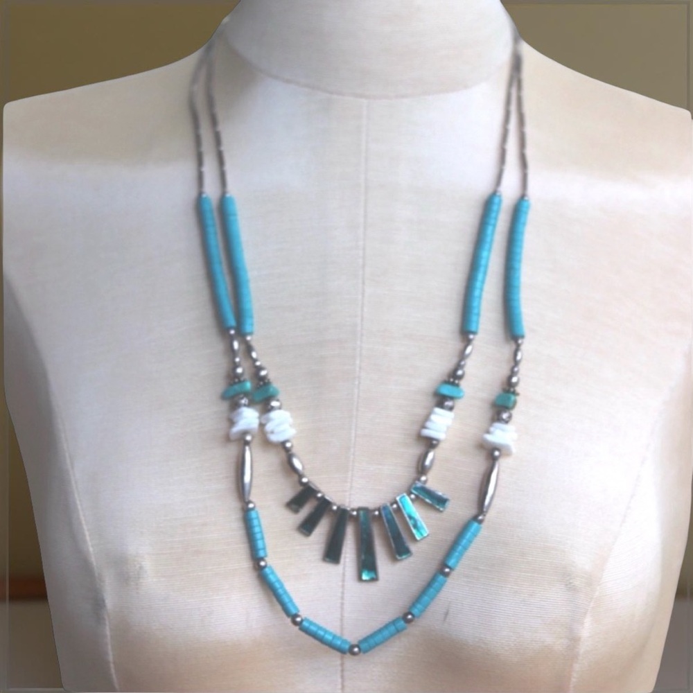 ~BUNDLE ONLY~22” Layered Turquoise Beaded Necklace